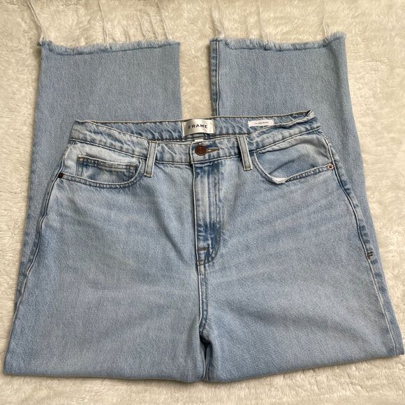 FRAME Denim - FRAME Women's Light Blue Le Jane Ankle Leg Cotton Jeans Size 29x24''
